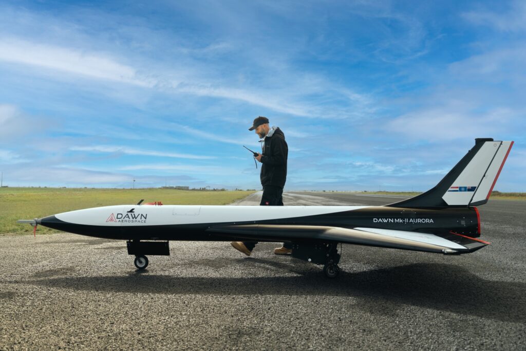 Dawn Aerospace Aurora spaceplane during ground preparations