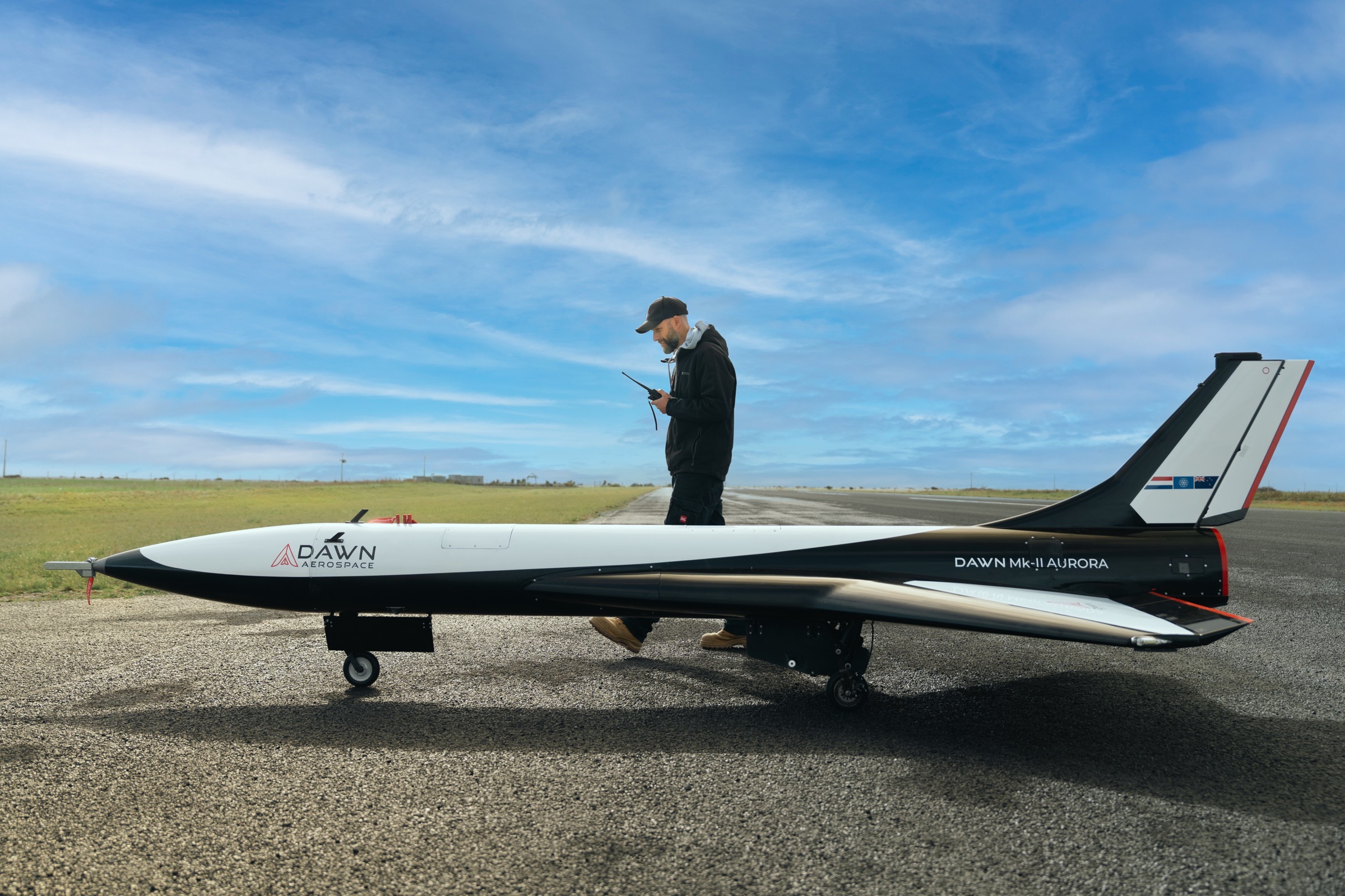 Dawn Aerospace Aurora spaceplane during ground preparations